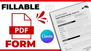 How to make Fillable pdf Form in canva [upl. by Nuahsel]