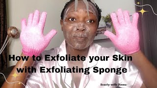 How to exfoliate your face using exfoliating gloves viralvideo skincaretutorial exfoliating diy [upl. by Siuol298]