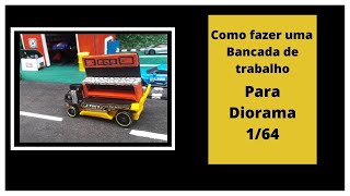 Como fazer passo a passo a sua bancada de trabalho para o seu diorama de oficina 02 Ep 17 [upl. by Ponzo]