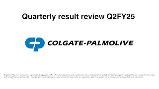 Colgate Palmolive India Limited Q2FY25 [upl. by Charlena605]