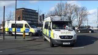 3x Hampshire Police Riot Vans Responding in Convoy [upl. by Jesher850]