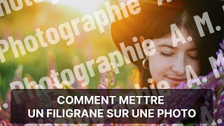 Comment créer un filigrane pour vos photos  SANS Photoshop [upl. by Greenwood]