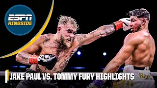 Jake Paul vs Tommy Fury  Highlights  ESPN Ringside [upl. by Eikcin85]