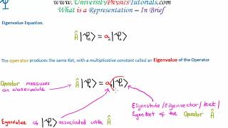 Representations in Quantum Mechanics 15 [upl. by Naziaf]