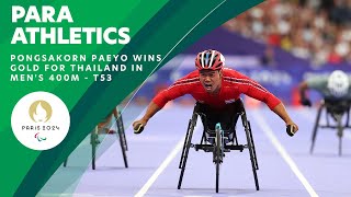 Gold For Paeyo In Mens 400m T53 🇹🇭  Paralympic Games [upl. by Asserat879]