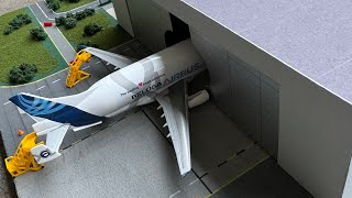 Build a Airbus Beluga Hangar in 1500 scale 4K by airportsforscale airbus airport modeling [upl. by Allerim776]