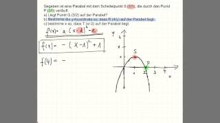 Quadratische Funktionen Funktionsgleichung ermitteln [upl. by Berke]