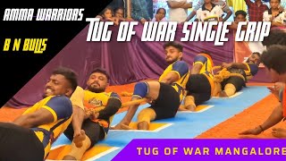 Tug Of War Amma Warriors Vs BN Bulls  Single Grip Tug Of War Tight Fight Match Pejarava Porkodi [upl. by Oznol]