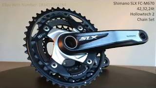 Shimano SLX FCM670 Chainset 42 32 24t Hollowtech 2 Crankset 170mm 10s NEW [upl. by Sorips]