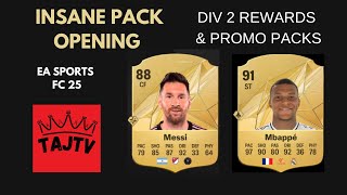 INSANE PACKS TO OPEN DIV 2 REWARDS amp PROMO PACKS EA SPORTS FC25 [upl. by Funch]