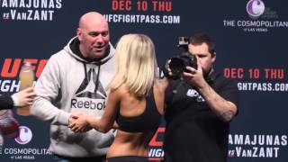 UFC Fight Night 80 Namajunas vs VanZant WeighIn Highlight [upl. by Gerti]