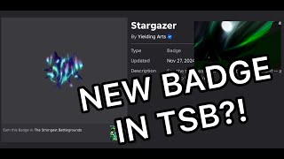 Roblox•TSB NEW BADGE ADDED IN TSB [upl. by Vano]