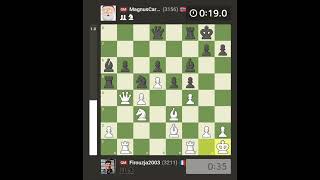 Magnus Carlsen with back beat Alireza Firouzja in Speed Chess Championship 2024 [upl. by Alletsyrc]