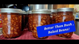 BEST Home Canned Baked Beans Even BETTER Than Bushs canuary forjars canning food recipe [upl. by Aretak923]