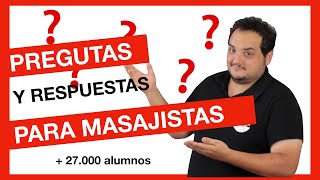 ❌ Preguntas frecuentes para SER MASAJISTA [upl. by Danice]