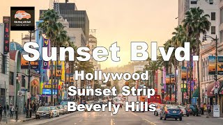 Hollywoods Iconic Sunset Blvd Guided Tour through Beverly Hills 4K [upl. by Nhguavoj]