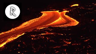 10 Hours Lava Flow Kilauea Hawaii 🌋 4K  Natural Sounds  for Sleep amp Stress Relief Lava River [upl. by Elcin]