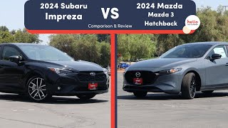 2024 Mazda 3 Hatchback vs Subaru Impreza Affordable Compact Hatchback Showdown [upl. by Photina34]