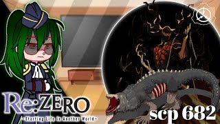 Re zero React ao Scp 682  Viralquest  Subaru as scp 682 [upl. by Irotal395]