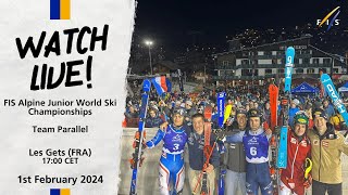 FIS Alpine Junior World Champs 2024 Mixed Team Event  Les Gets  France  February 1st [upl. by Kemp]