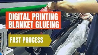 Blanket glueing process for Digital🅿️ printing machine  MS Digital  Reggiani  Atexco [upl. by Ayhdnas]