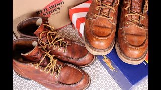 2 YEARS ONRED WING Vs THOROGOOD  Which is the best moc toe boot [upl. by Arekahs]