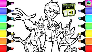 Ben 10 Coloring Book Pages I Fun Colouring pages for kids [upl. by Seniag]