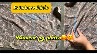 Kameez py plates dalney ka tarika [upl. by Annawahs]