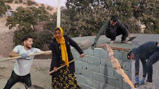 Nomadic life Placing cement with nomadic friends cooperation of friends of a nomadic couple [upl. by Stanton]