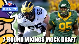 7Round Minnesota Vikings Mock Draft Trade UP Without Giving Up 2025 First Rounder [upl. by Oibaf]