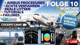 AIRBUS COCKPIT LIVE 👨‍✈️ 🎬FOLGE 10  🛫 MÜNCHEN  SAMOS  🎧 VATSIM EVENT  DISCOVER AIRLINES [upl. by Kingdon]