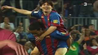 Messi 1st Goal With FC Barcelona VS Albacete  HD 20042005 [upl. by Kendy]