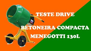 Betoneira Menegotti Compacta 130L teste drive [upl. by Ewens]