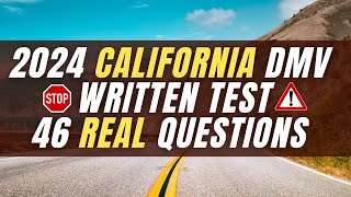 2024 California DMV Practice Test Set 1  46 Real Permit Test Questions  CA DMV Practice Test [upl. by Egni]