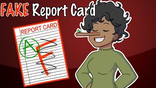 My FAKE Report Card Animation [upl. by Naejarual826]