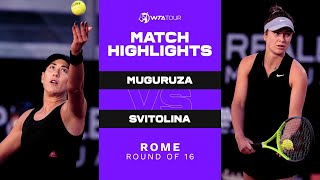 Garbine Muguruza vs Elina Svitolina  2021 Rome Round of 16  WTA Match Highlights [upl. by Lliw384]