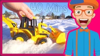 Educational Videos for Toddlers with Blippi  Backhoes and Colors [upl. by Bendite166]