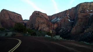 Driving Timelapse Zion National Park Kolob Canyons Utah [upl. by Eaneg77]