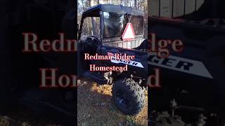 Ff12 Excavator clearing 🤯😲👀homestead excavator diy dirt polaris trees yard heavyequipment [upl. by Dorkas]