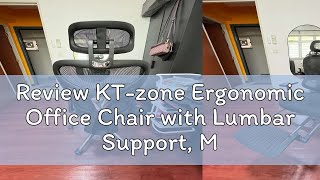 Review KTzone Ergonomic Office Chair with Lumbar Support Mesh Desk Chair with 4D Adjustable Arms [upl. by Haldan]