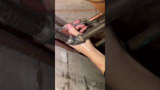 Replacing a frost free hosebib and working from a small crawlspace to get it done plumber [upl. by Paten]