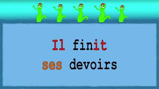 Verbe Finir présent de lindicatif  Adjectifs possessifs  Alain Le Lait [upl. by Drucy]