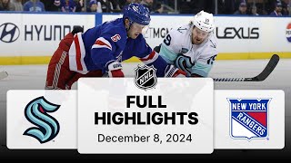 NHL Highlights  Kraken and Rangers  December 8 2024 [upl. by Lashond]