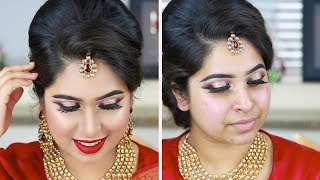 Wedding Guest Makeup Tutorial  Bangladeshi Indian Wedding Reception Party Makeup [upl. by Nangatrad248]