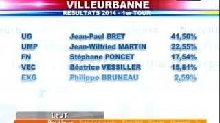 Municipales les résultats du 1er tour Villeurbanne [upl. by Ylecic]