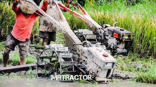 Cool Tractors And Traditional Farming Working In Java รถไถนาเดินตาม [upl. by Diver39]