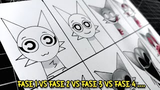 Dibujo fase 1 VS fase 2 VS fase 3 VS fase 4 VS fase 5 VS fase 6 en Incredibox Sprunki  WENDA ⚠️ [upl. by Eisned787]