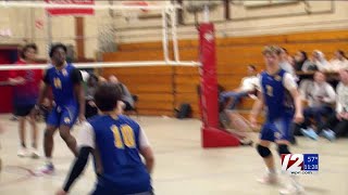 Pawtucket sweeps North Providence in Div III boys volleyball [upl. by Ignatius]