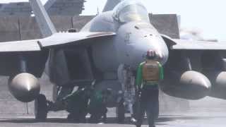 Flight Deck Operations Aboard Aircraft Carrier USS Nimitz [upl. by Nawram]