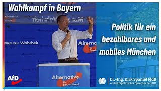 AfD im Landtagswahlkampf in Bayern  Kundgebung in München Schwabing [upl. by Laerol]